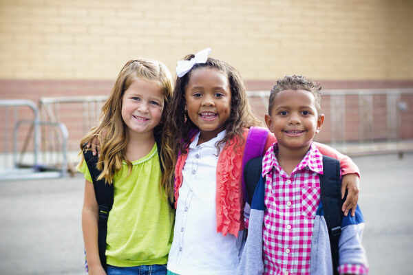 Diverse Children Going to Elementary School-sm